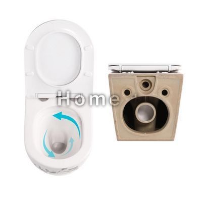 Комплект Qtap Robin Marble 3 в 1: унітаз підвісний Ultra Quiet + біде підвісне + раковина накладна QTROBMR49160 SD00055284 фото