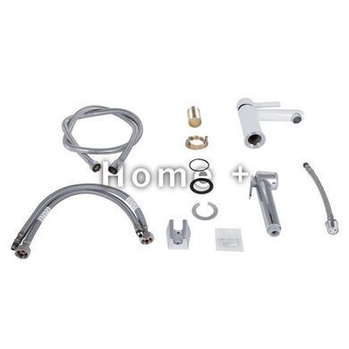 Змішувач для раковини Qtap Grand (з гігієнічним душем) QTGRA272CRW45671 Chrome/White SD00051795 фото