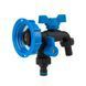 Набор IBC S60x6, кран BLACK RAVEN, РЗ 2x3/4'', NYLON/BRASS для шланга 5/8", 1/2", ниппель, для еврокуба