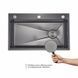 Lidz Handmade H7545B Мийка для кухні інтегрована Decor Black PVD Honeycomb 3,0/1,0 мм LDH7545BDECPVD48373