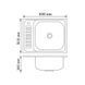Кухонная мойка Brinex 6050-R 0,6 мм Satin (BRIN6050RSAT06)