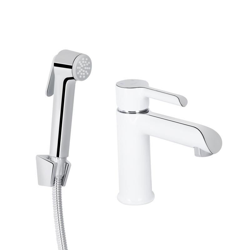 Смеситель для раковины Qtap Grand (с гигиеническим душем) QTGRA272CRW45671 Chrome/White SD00051795 фото