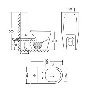 Унітаз підлоговий Qtap Vlasta Ultra Quiet безобідковий із сидінням Soft-close WHITE QT28228300W SD00052619 фото