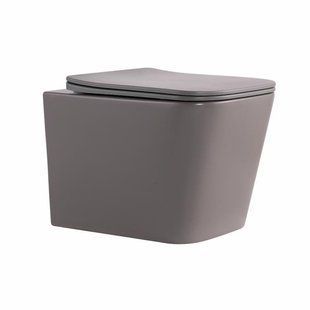 Унітаз підвісний Tern Ultra Quiet 490&times;365&times;325&nbsp;мм, Stone Grey, із сидінням Slim Duroplast/Soft-close/Quick Release SD00054289 фото