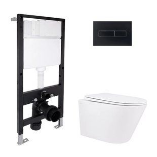 Готове рішення Qtap для ванної кімнати: підвісний унітаз Swan Rimless 520x360x320 + комплект інсталяції Standard (лінійна SD00057762 фото