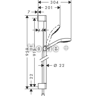 Душевой набор Hansgrohe 26590400 Croma Select E Multi/Unica’Croma