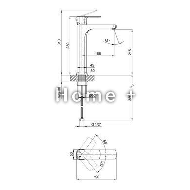 Змішувач для раковини Qtap Lipno 10H23101G SD00044010 фото