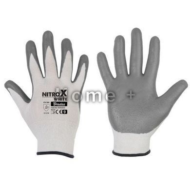 Рукавички захисні NITROX WHITE нітрил, розмір 10, RWNWH10 1354292899 фото