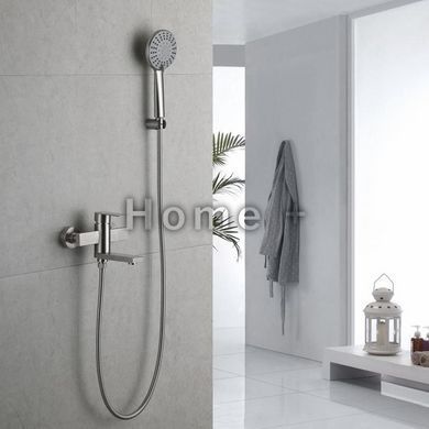 Смеситель для ванны Lidz Nexus 006 (k35) с поворотным изливом и душевым гарнитуром LDNEX006NKS49186 Nickel SD00055310 фото