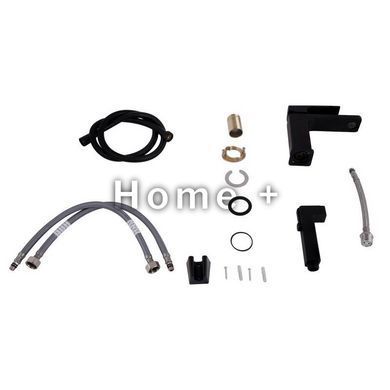 Змішувач для раковини Qtap Gemini (з гігієнічним душем) QTGEM272BLM45690 Black Matt SD00051814 фото