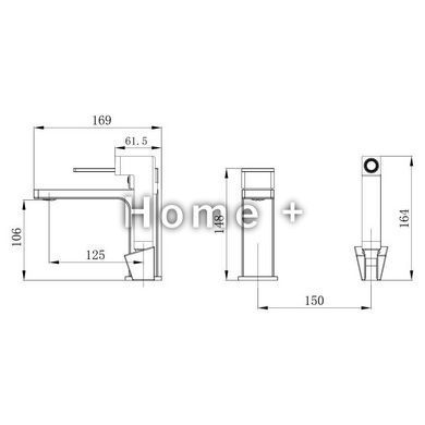 Змішувач для раковини Qtap Gemini (з гігієнічним душем) QTGEM272BLM45690 Black Matt SD00051814 фото
