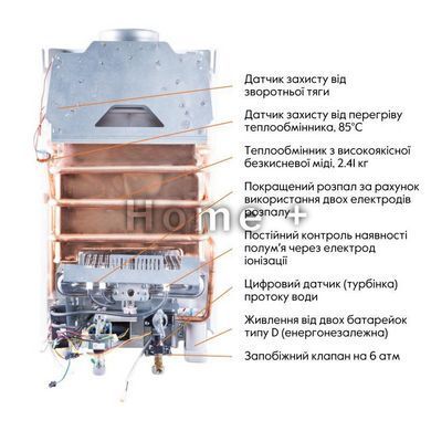Колонка газовая дымоходная Thermo Alliance JSD20-10N-QB 10 л EURO+ SD00030727 фото