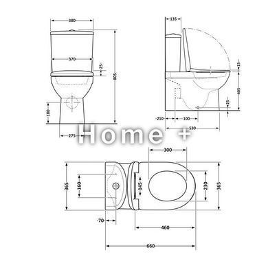 Унітаз підлоговий Qtap Vlasta Ultra Quiet безобідковий із сидінням Soft-close WHITE QT28228300W SD00052619 фото