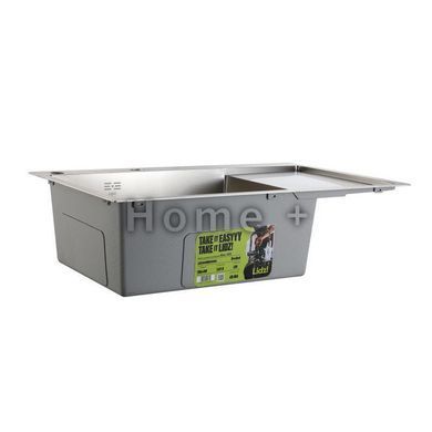 Мийка для кухні інтегрована Lidz Handmade Max 500 H7849R Brushed Steel, 3,0/1,0 мм, крило праворуч, збільшена чаша SD00055588 фото