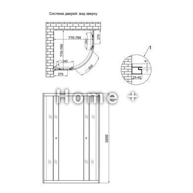 Душова кабіна Lidz Latwa SC80x80.SAT.HIGH.GR, скло тоноване 4 мм без піддона SD00047607 фото