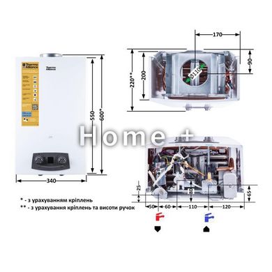 Колонка газова димохідна Thermo Alliance JSD20-10N-QB 10 л EURO+ SD00030727 фото