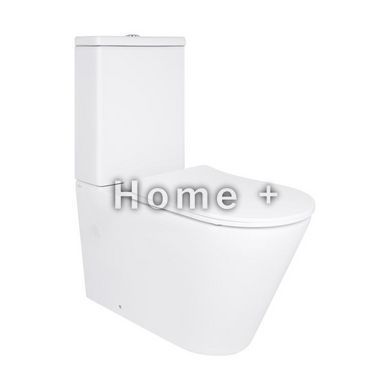 Унітаз підлоговий Qtap Vlasta Ultra Quiet безобідковий із сидінням Soft-close WHITE QT28228300W SD00052619 фото