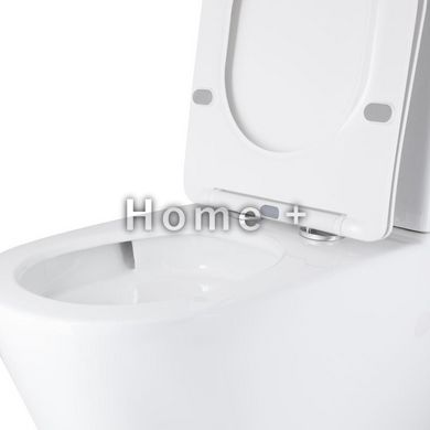 Унітаз підлоговий Qtap Vlasta Ultra Quiet безобідковий із сидінням Soft-close WHITE QT28228300W SD00052619 фото