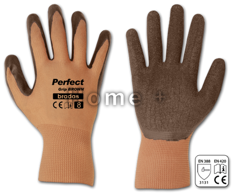 Перчатки защитные PERFECT GRIP BROWN латекс, размер 10, RWPGBR10