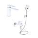 Акционный набор Qtap: Смеситель для раковины QTGEM270CRW45675 Chrome/White + Смеситель для ванны (c душевым гарнитуром) SD00055211 фото