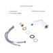Акционный набор Qtap: Смеситель для раковины QTGEM270CRW45675 Chrome/White + Смеситель для ванны (c душевым гарнитуром)