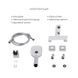 Акционный набор Qtap: Смеситель для раковины QTGEM270CRW45675 Chrome/White + Смеситель для ванны (c душевым гарнитуром)