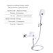 Акционный набор Qtap: Смеситель для раковины QTGEM270CRW45675 Chrome/White + Смеситель для ванны (c душевым гарнитуром)