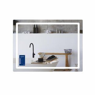 Дзеркало Qtap Mideya (MI2) 800х600 з годинником, з LED-підсвіткою Touch, з антизапотіванням, димером, регумр. яскравості QTMID8006 SD00055389 фото