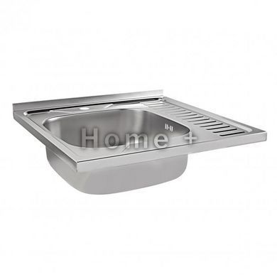 Кухонная мойка Brinex 6060-L 0,6 мм Satin (BRIN6060LSAT06) SD00054106 фото