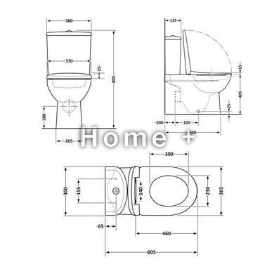 Унитаз напольный Qtap Grand Ultra Quiet безободковый с сиденьем Soft-close WHITE QT26228301W SD00052620 фото