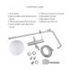Акційний набір: Lidz Aria 0011F Змішувач для раковини (k35) Nickel + Lidz Aria 1031 Душова система на 3 споживачі (з виливом)