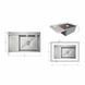 Мийка для кухні інтегрована Lidz Handmade Max 500 H7849L Brushed Steel, 3,0/1,0 мм, крило зліва, збільшена чаша