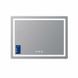 Дзеркало Qtap Mideya (MI2) 800х600 з годинником, з LED-підсвіткою Touch, з антизапотіванням, димером, регумр. яскравості QTMID8006