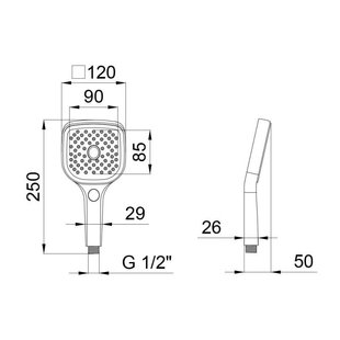 Лійка для ручного душу Qtap Rucni A120N3KCB SD00041898 фото