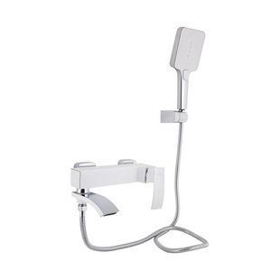 Змішувач для ванни Qtap Swan Cascada з поворотним виливом (з душовим гарнітуром) QTSWA260CRW45569 SD00051693 фото