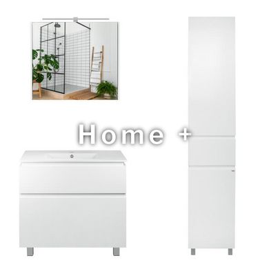 Комплект мебели для ванной Qtap Albatross тумба с раковиной + зеркальный шкаф + пенал QT044AL42954