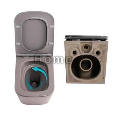 Комплект Qtap Tern Stone grey 3 в 1: унитаз подвесной Ultra Quiet + биде подвесное + раковина накладная QTTERSG49162 SD00055286 фото