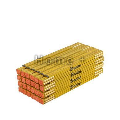 Лінійка розкладна, дерево, 1м, пружина, жовтий, DIY-MFW11YL/24BOX DIY-MFW11YL/24BOX фото