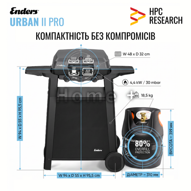 Газовий настільний гриль Enders URBAN II 4,4 кВт Німеччина 207033K фото