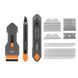 Набор ножей со скребком и сменными лезвиями, 3 шт., DIY-KN191809/SET2B