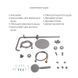 Акційний набір: Lidz Aria 0011F Змішувач для раковини (k35) Nickel + Lidz Aria 1120 Душова стійка універсальна на два