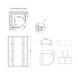 Душевая кабина Lidz Latwa SC80x80.SAT.MID.GR, стекло тонированное 4 мм без поддона