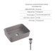 Комплект Qtap Tern Stone grey 3 в 1: унитаз подвесной Ultra Quiet + биде подвесное + раковина накладная QTTERSG49162
