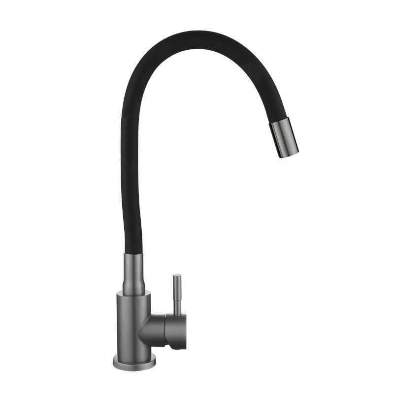 Змішувач для кухні Lidz Aria 015F3 (k35) з гнучким виливом LDARI015F3BGRP49564 Graphite/Black SD00055688 фото