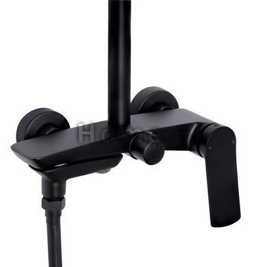 Душова система універсальна Qtap Slavonice на три споживачі (з виливом) QTSLA111BLM45911 Black Matt SD00052035 фото