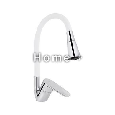 Смеситель для кухни Lidz Tani 008F3 с гибким изливом (k40) LDTAN008F3WCR37037 White / Chrome SD00043140 фото