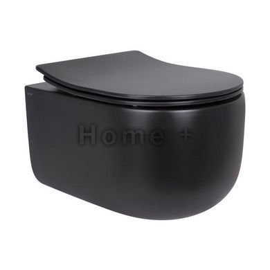Унітаз підвісний Qtap Taurus безобідковий із сидінням Soft-close QT2433084EUQMB SD00051553 фото