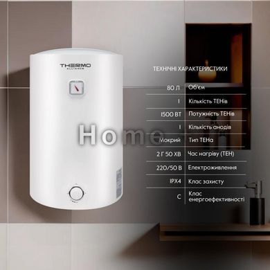 Водонагреватель Thermo Alliance 80 л, мокрый ТЭН 1,5 кВт (D80VH15Q3) SD00042057 фото