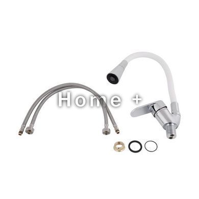 Смеситель для кухни Lidz Tani 008F3 с гибким изливом (k40) LDTAN008F3WCR37037 White / Chrome SD00043140 фото