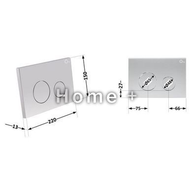 Панель смыва для унитаза Qtap Nest QT0111M11111SAT SD00038778 фото